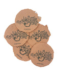 Terra Cotta 3x4 Handmade Paper with Custom Letterpress
