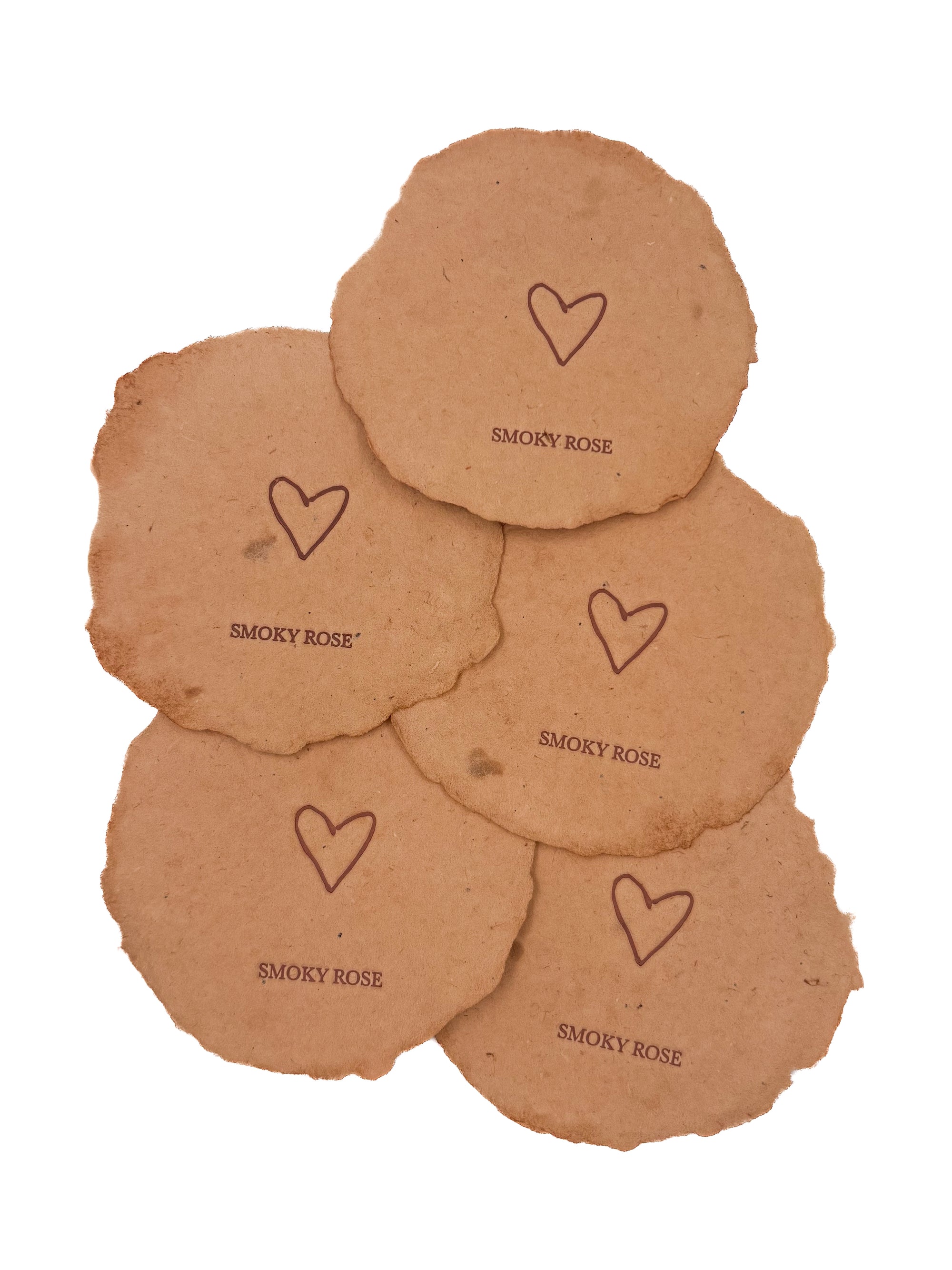 Terra Cotta 3x4 Handmade Paper with Custom Letterpress
