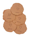 Terra Cotta 3x4 Handmade Paper with Custom Letterpress