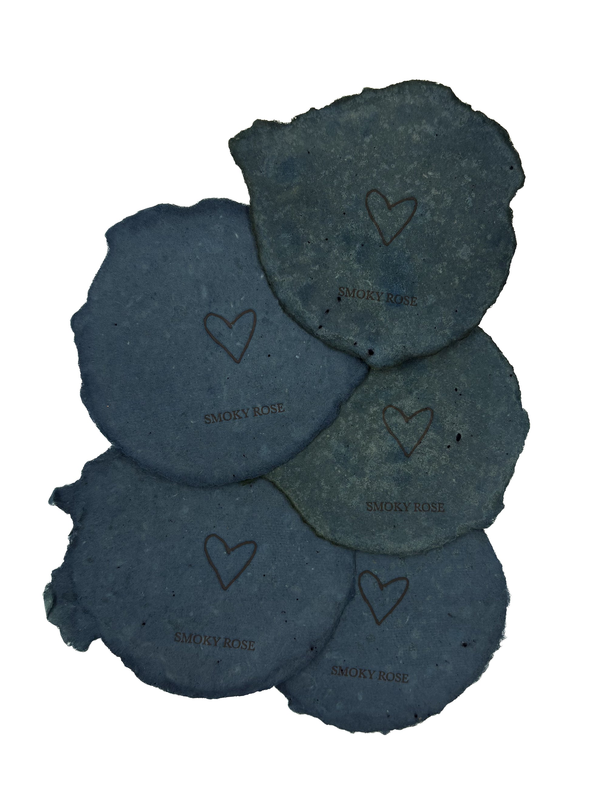 Indigo 2x4 Handmade Paper with Custom Letterpress