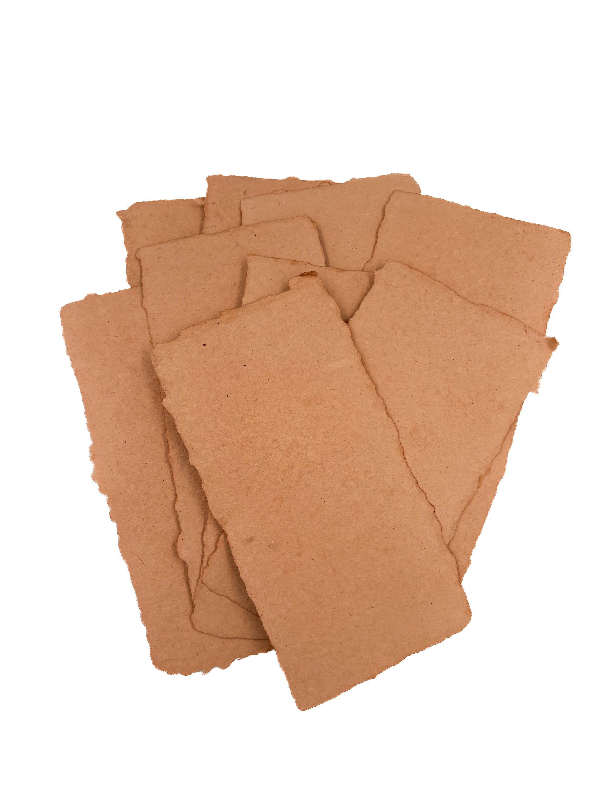 Terra Cotta 4x8 Handmade Paper with Custom Letterpress