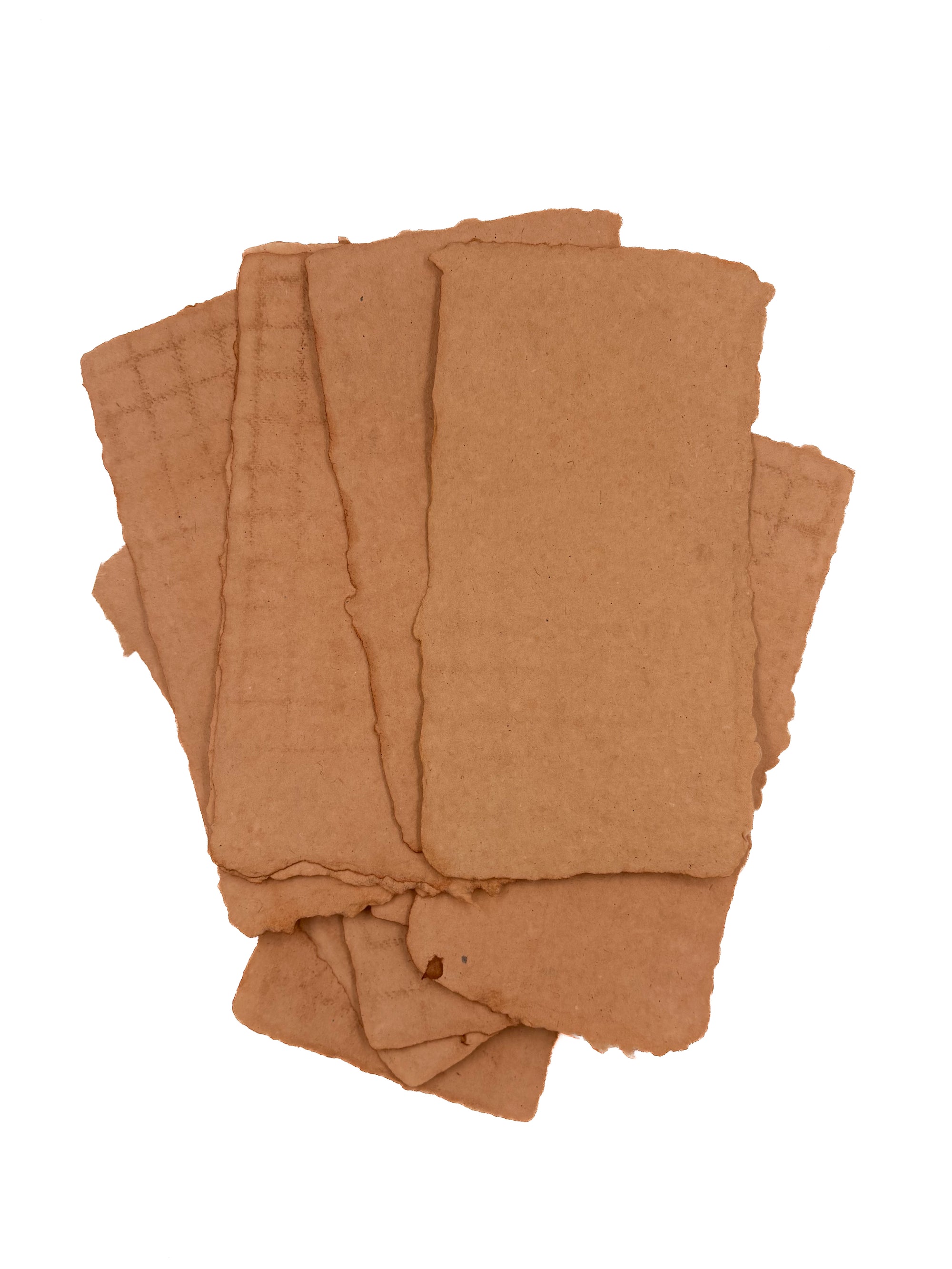Terra Cotta 4x8 Handmade Paper with Custom Letterpress