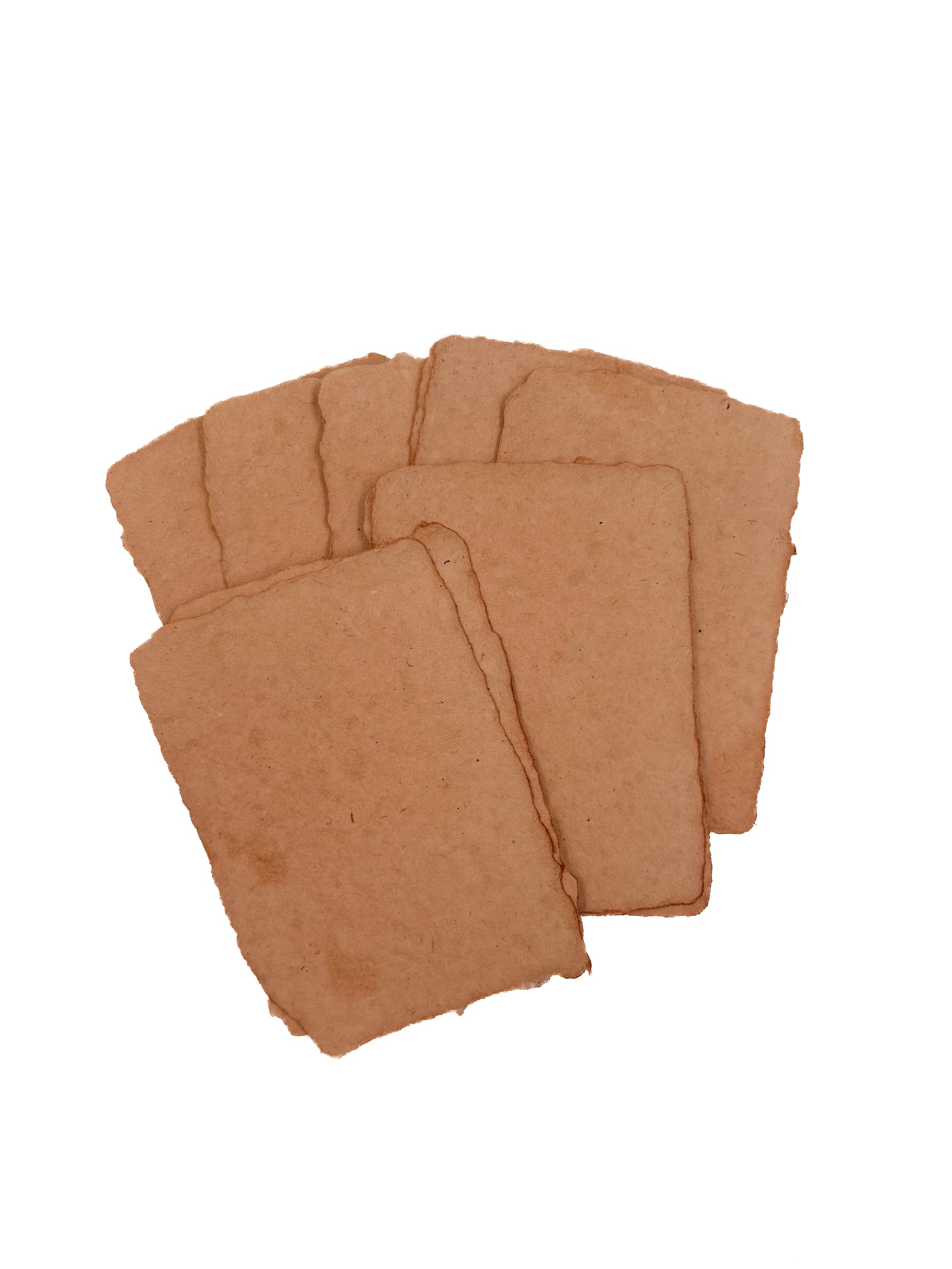 Terra Cotta 3x4 Handmade Paper with Custom Letterpress