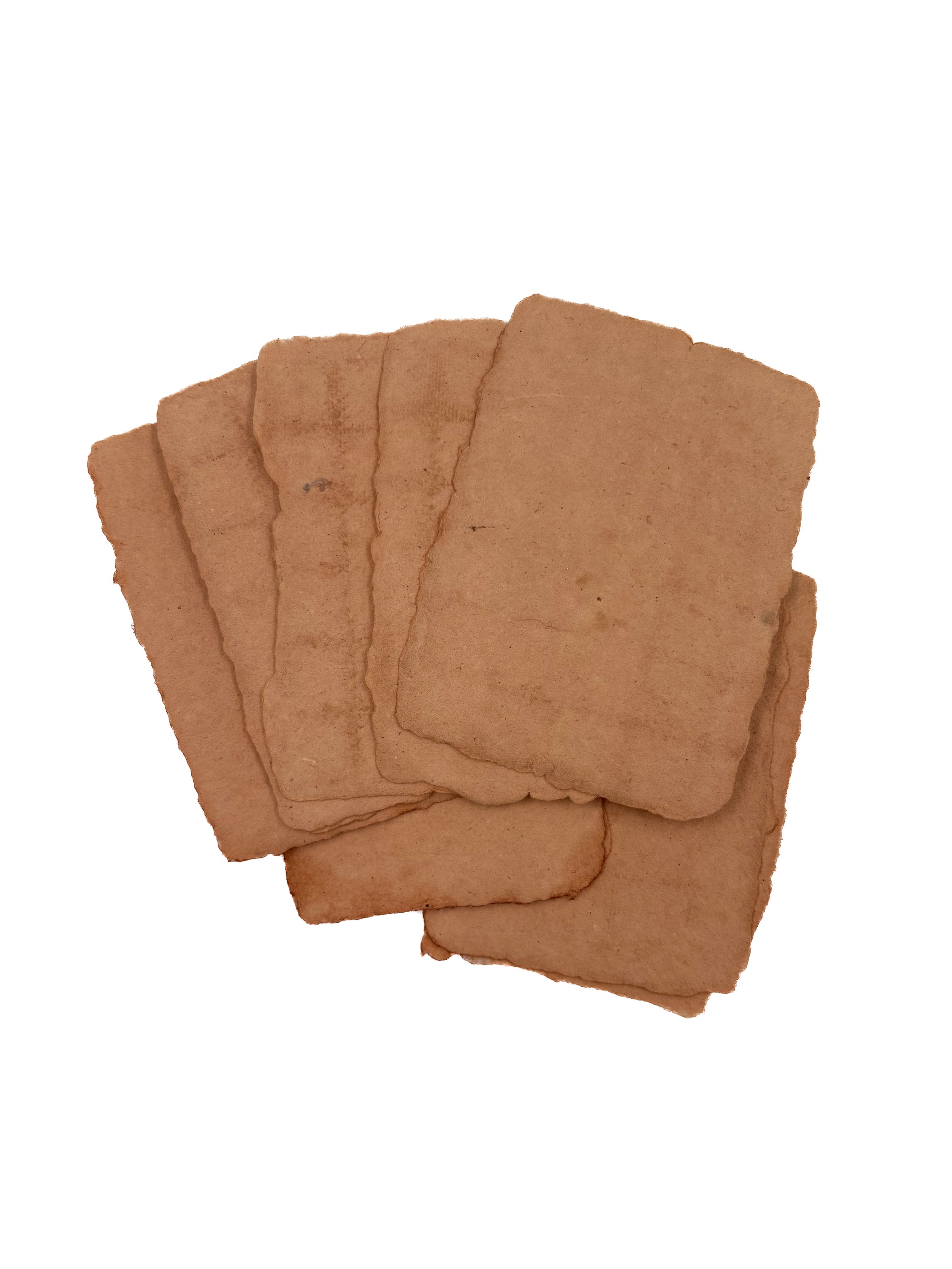 Terra Cotta 3x4 Handmade Paper with Custom Letterpress