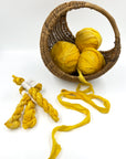 Sunflower Plant-Dyed Sari Silk Ribbon - 5 yards