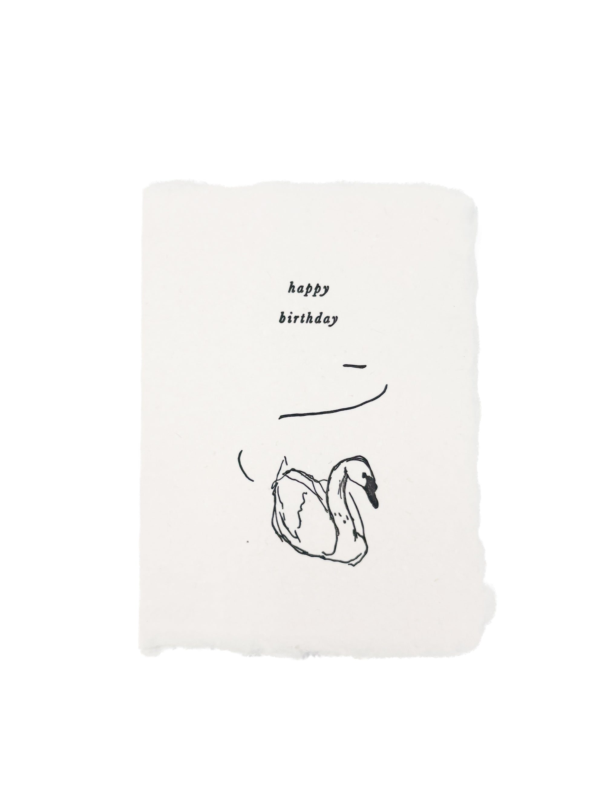 swan happy birthday card