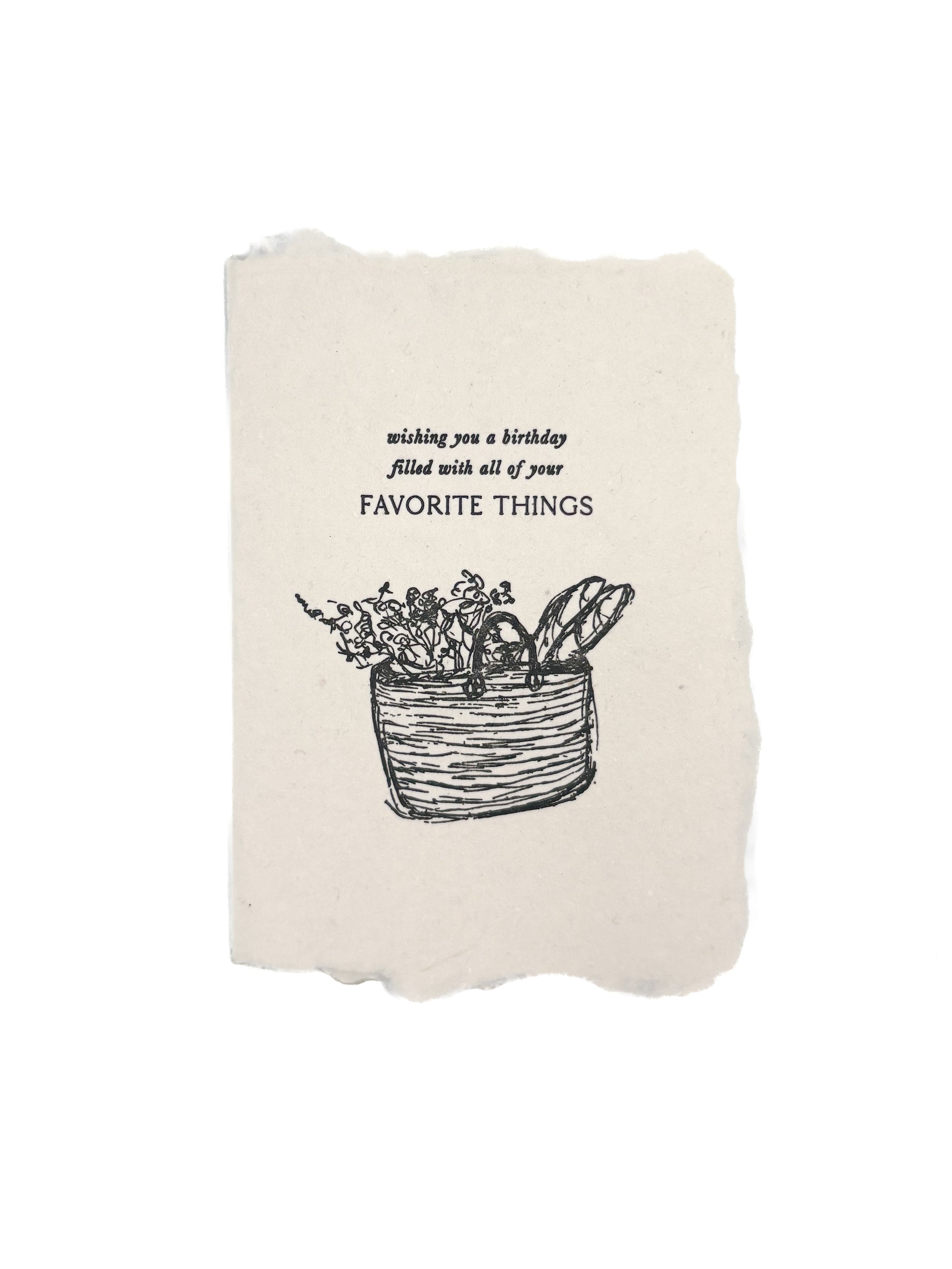 happy birthday basket card