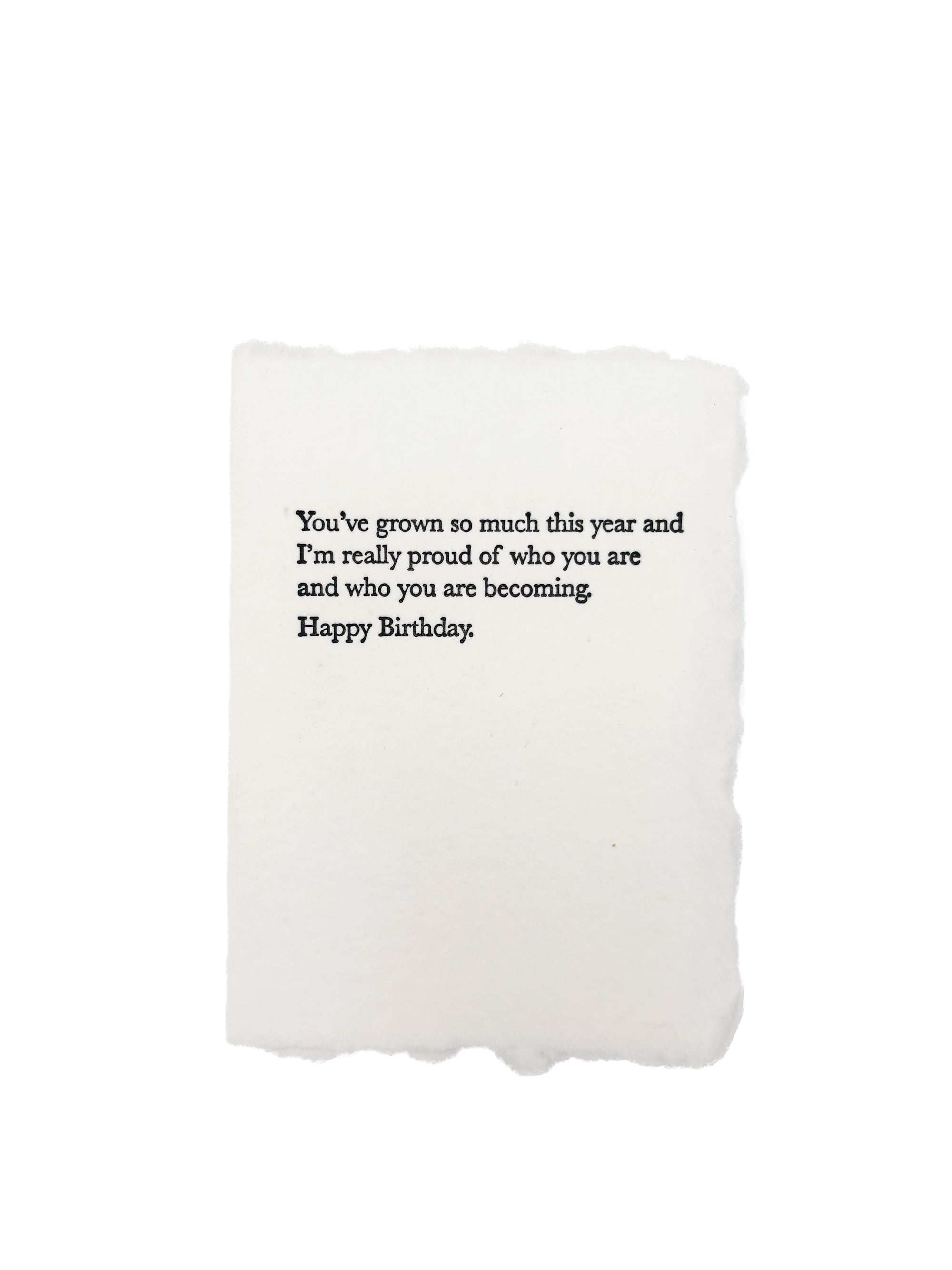 who you are becoming birthday card