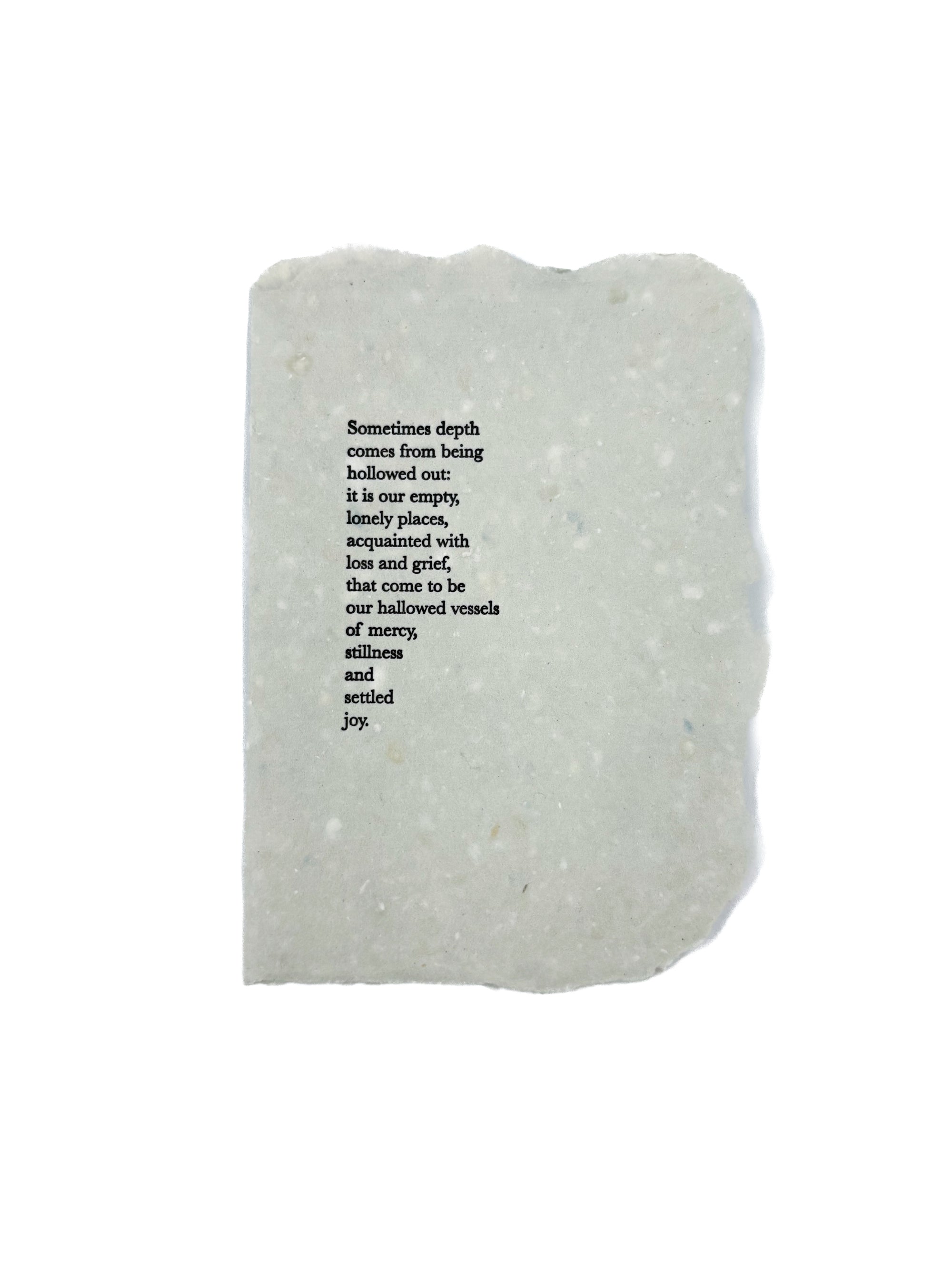 settled joy, original poem card