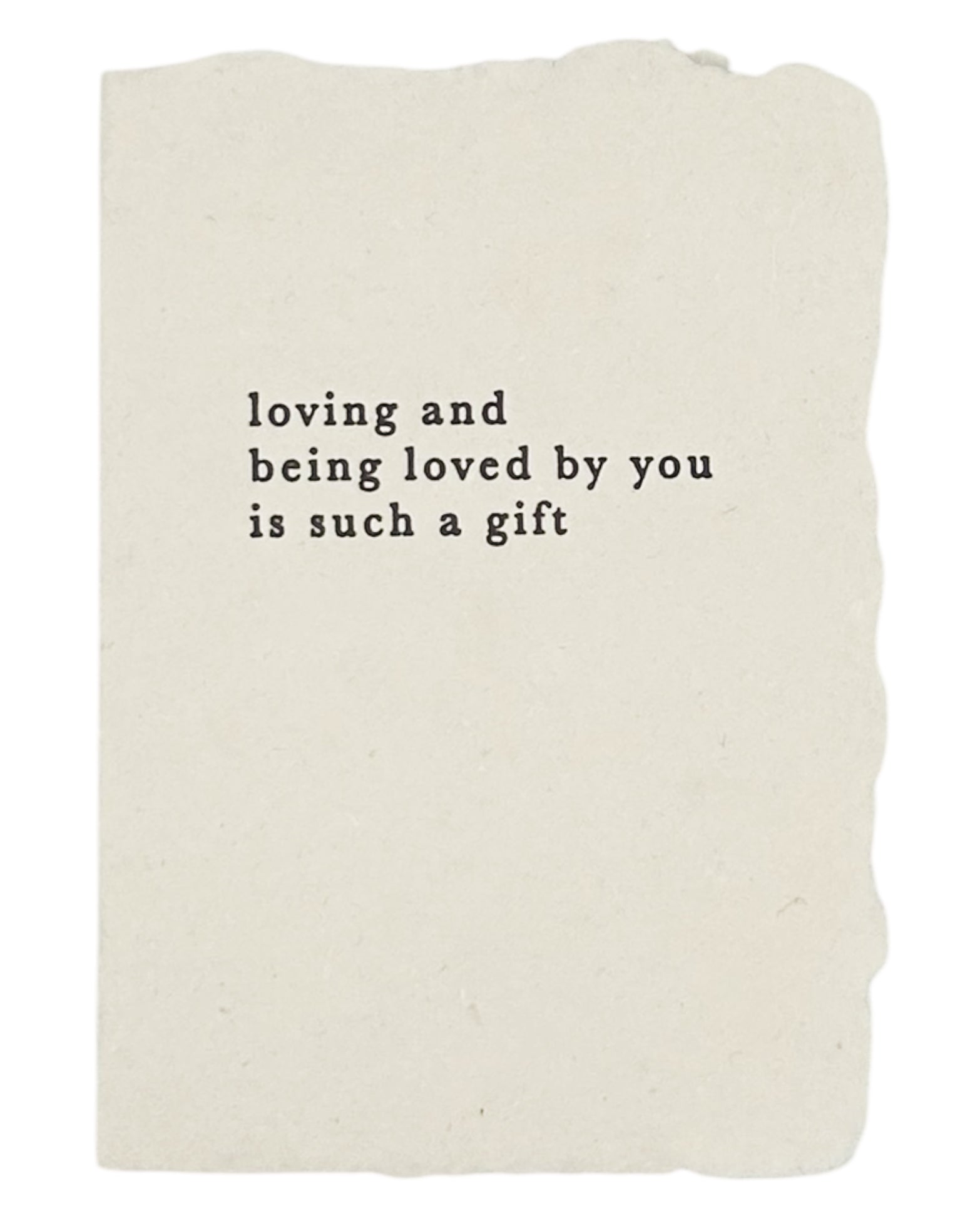 loving and being loved by you card