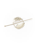 Kavya Hair Slide with Stick - Silver Fern