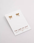 Dainty Bow Stud Earrings in Gold