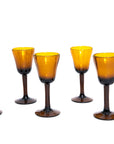Amber Stemmed Wine Glass