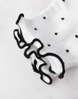 Cute Ruffled Ankle Socks: White