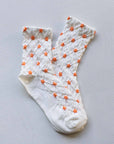 Blossom Casual Socks: Lilac/Ivory