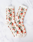 Strawberry Farm Casual Socks: Cream