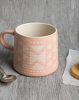Danica Studio Pink Imprint Stoneware Mugs 12 oz