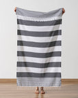 Light Weight 100% Cotton Beach Towels - Orange/Pink