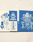 Blue Flower Bouquet Seedlings Sewn Trio Notebook Set