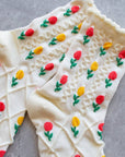 Tulip Flower Casual Socks: Sage