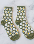 Full of Daisy Casual Socks: Rust
