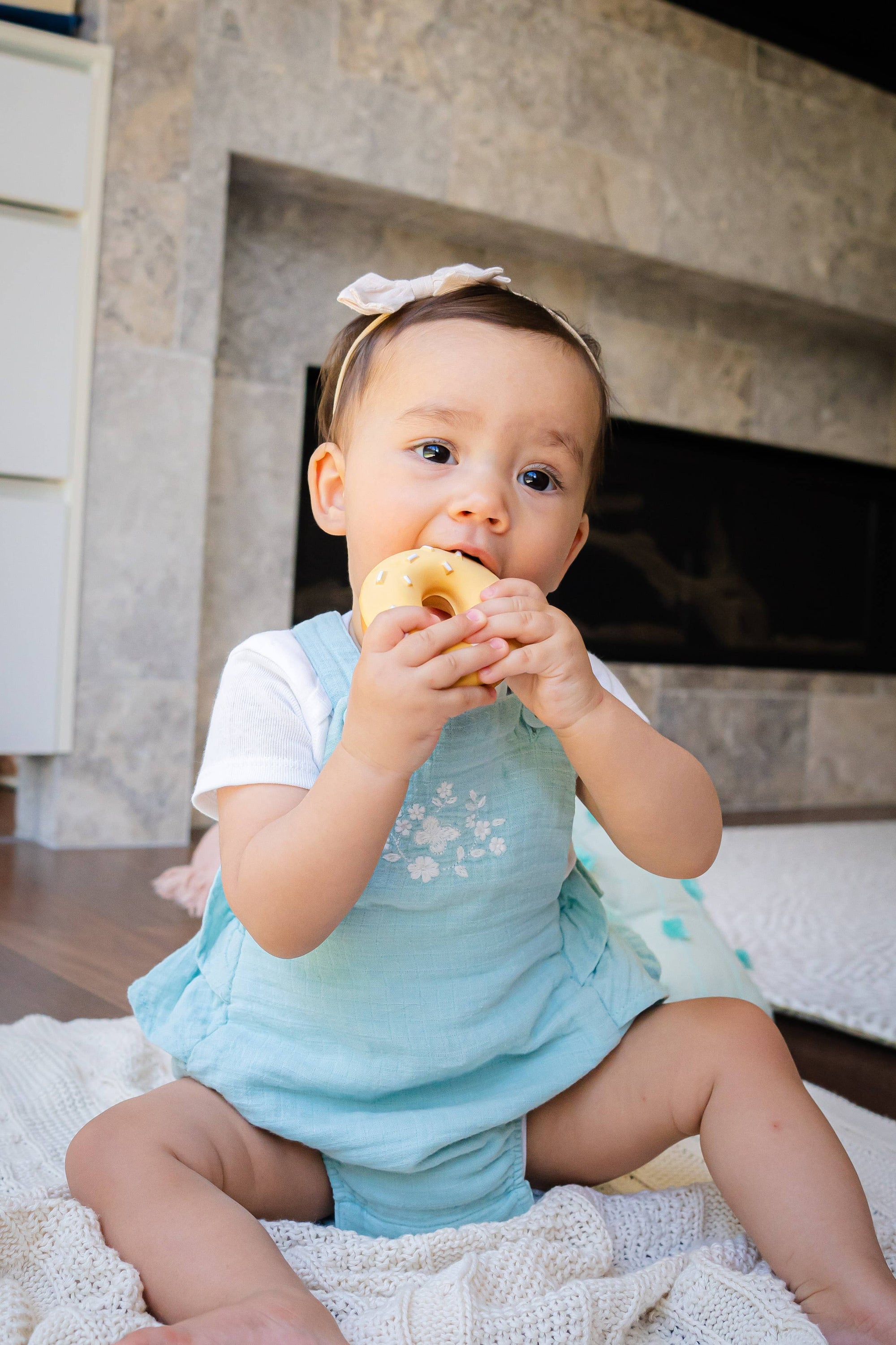 Donut Natural Rubber Teether and Rattle