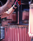 Beeswax Taper Candles – Dripless & Handmade in USA: Dusty Rose / 8"
