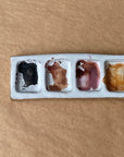 Ceramic Artist 4-Pan Paint Palette - Handmade Travel Palette: Palette Only