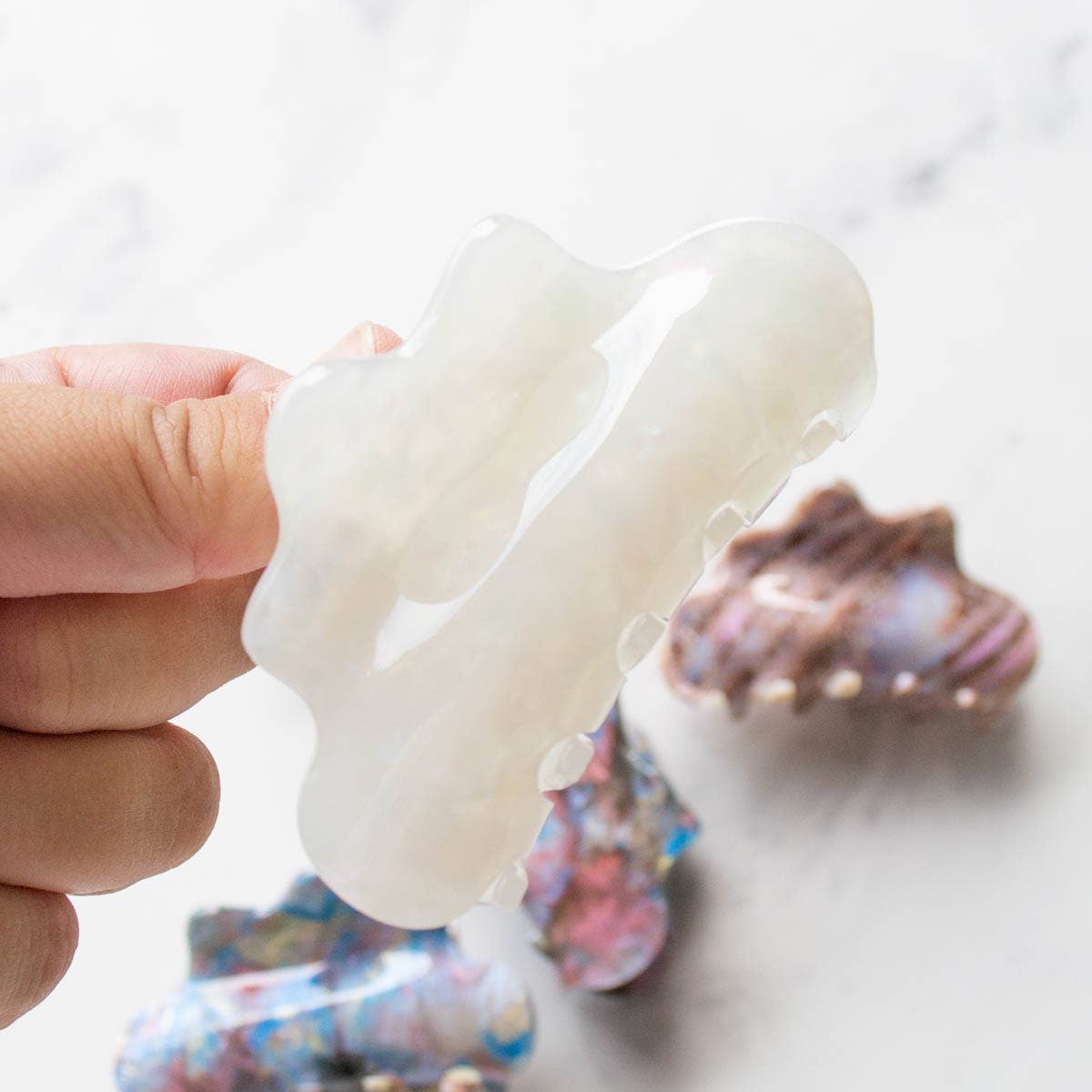 Eco Cloud Hair Claw Clip: Pink Clouds