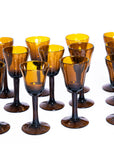 Amber Stemmed Wine Glass