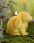 100% Beeswax Bunny Candle
