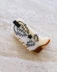 Eco Western Boots Hair Claw Clip: Almond Milk