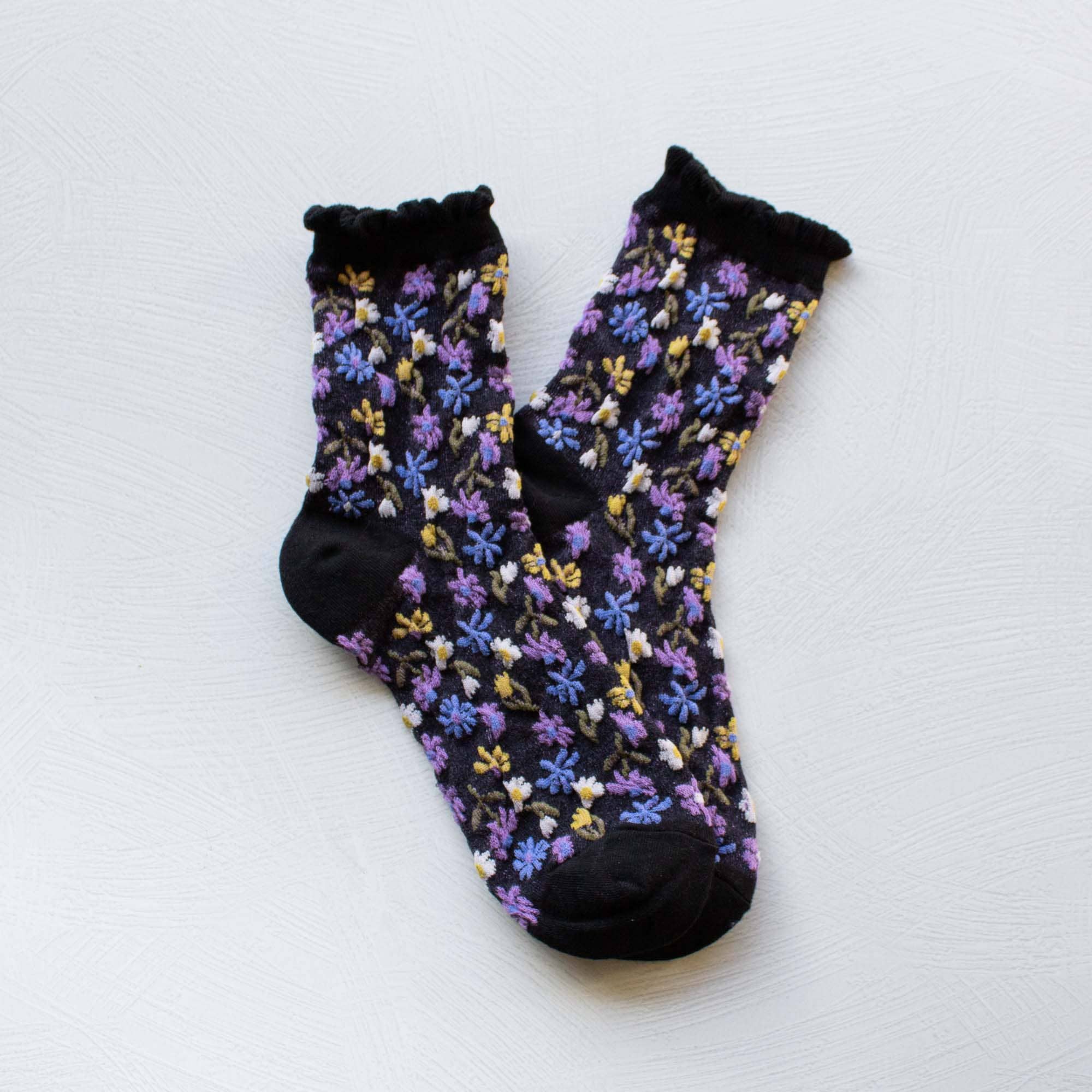 Love Floral Casual Socks: Pink