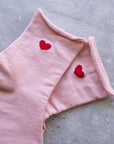 Women's Amelia Little Heart Shape Socks: Black