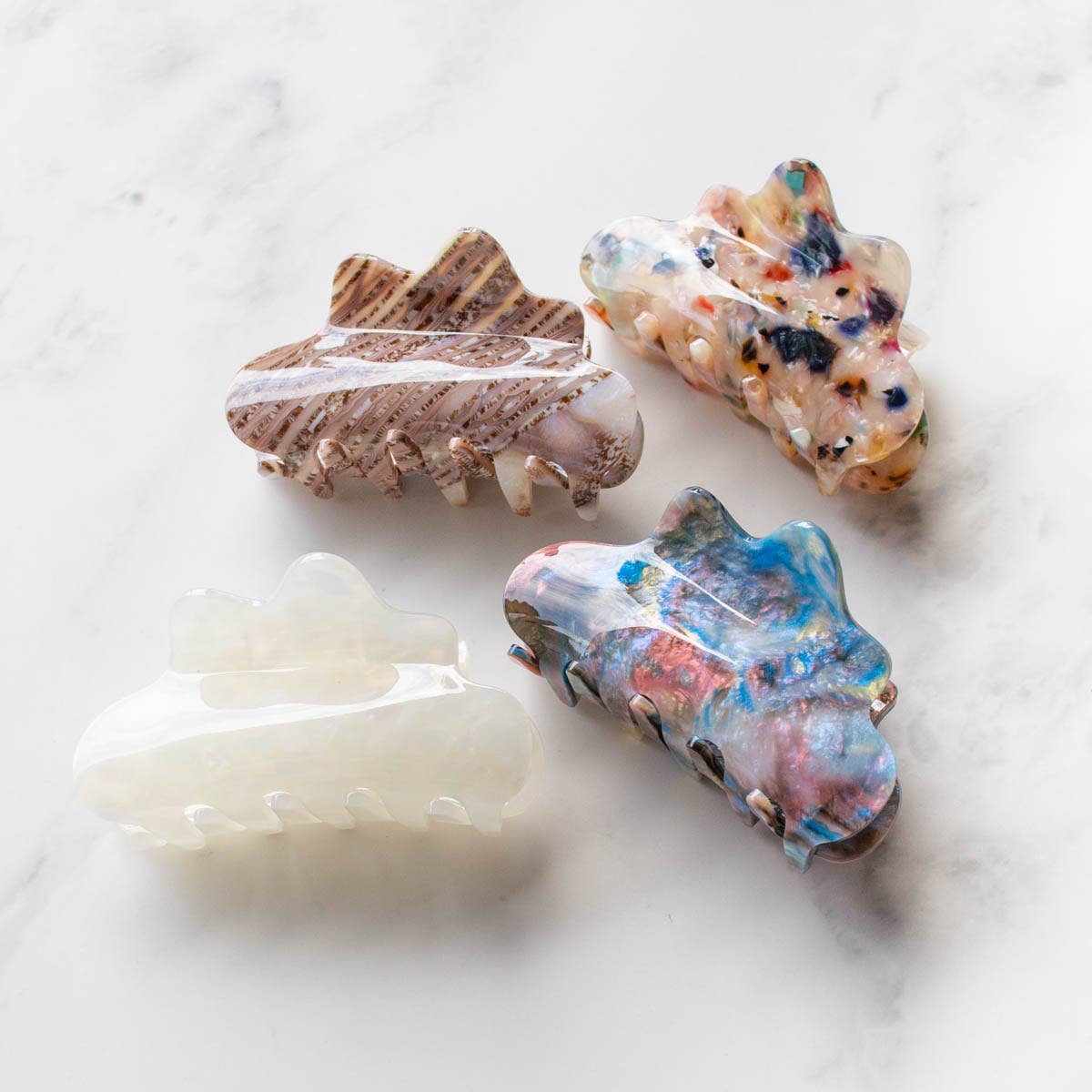 Eco Cloud Hair Claw Clip: Pink Clouds