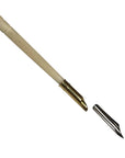 6" Turned Off-White Genuine Ox Bone Nib Pen
