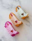 Eco My Sweet Heart Cowboy Boots Hair Claw Clip: Mint Caramel