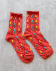 Tulip Flower Casual Socks: Sage