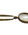 Antiqued Brass Magnifying Glass with Folding Handle, 4-3/4”