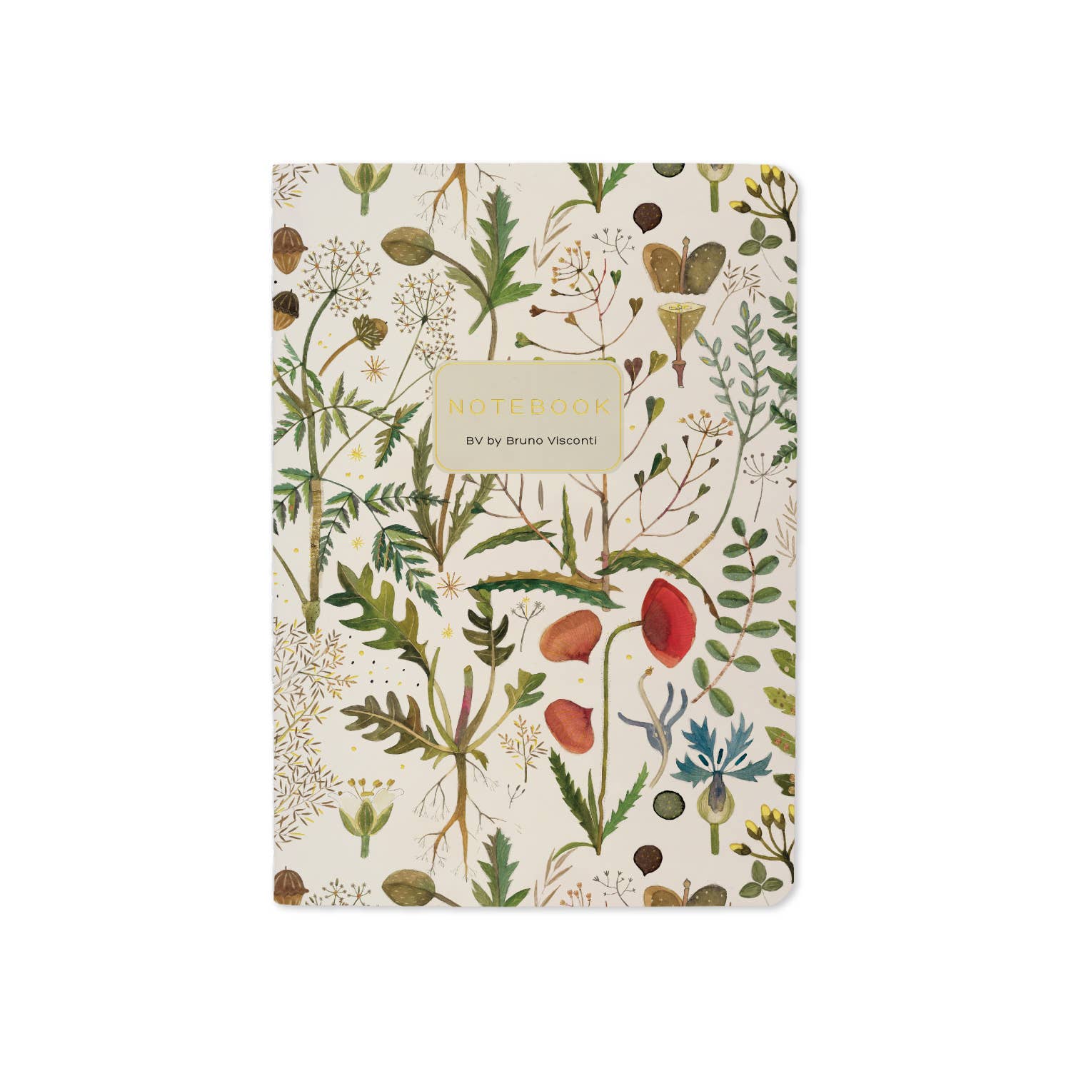 Small Notebook  Greens and Flowers