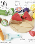 Wooden Chopping Board & Sliceable Play Food