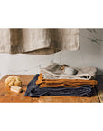 Natural Linen Bath Towel: Light Grey/Taupe