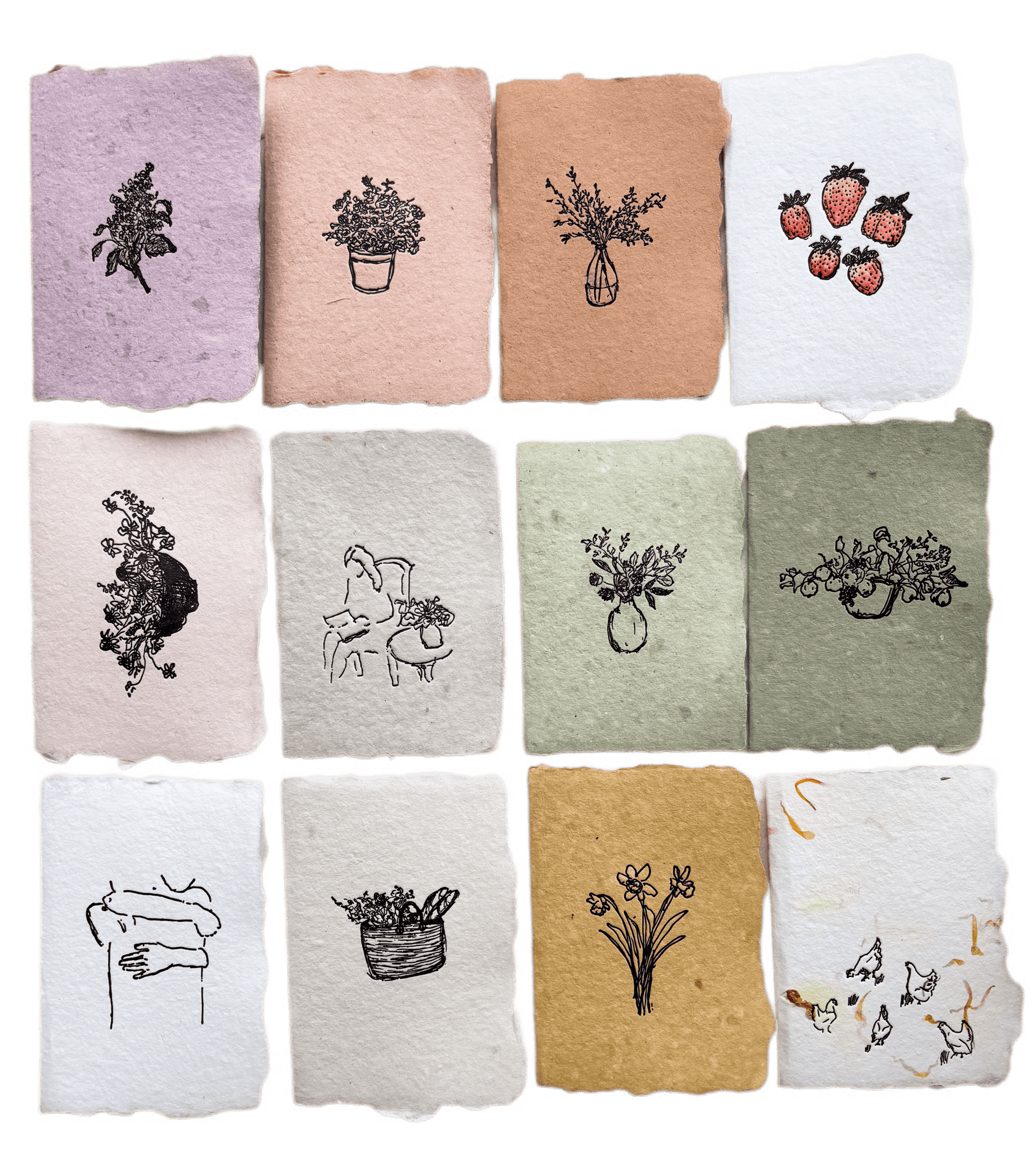 Lovely Illustration Cards Wooden Box Bundle
