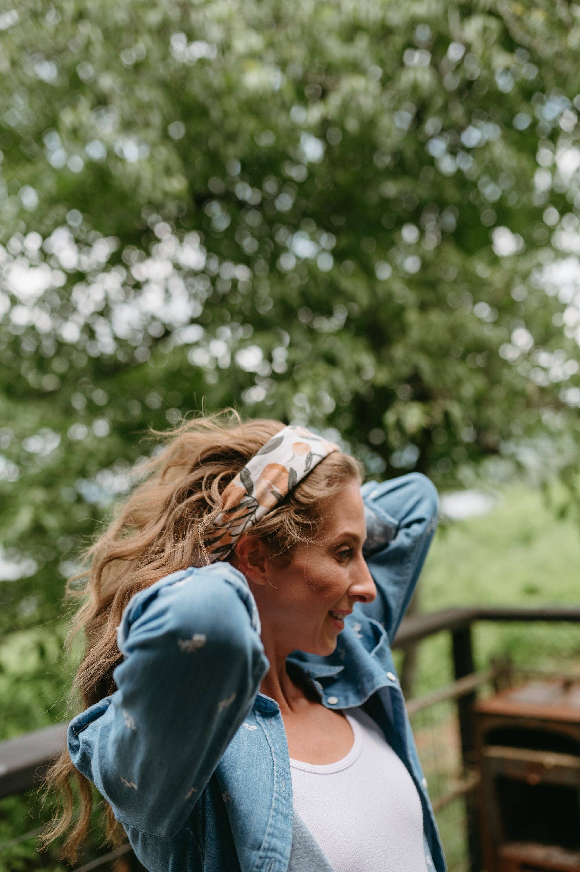 Afternoon Sonnet Flutterby Bandana - Green Ditsy Floral