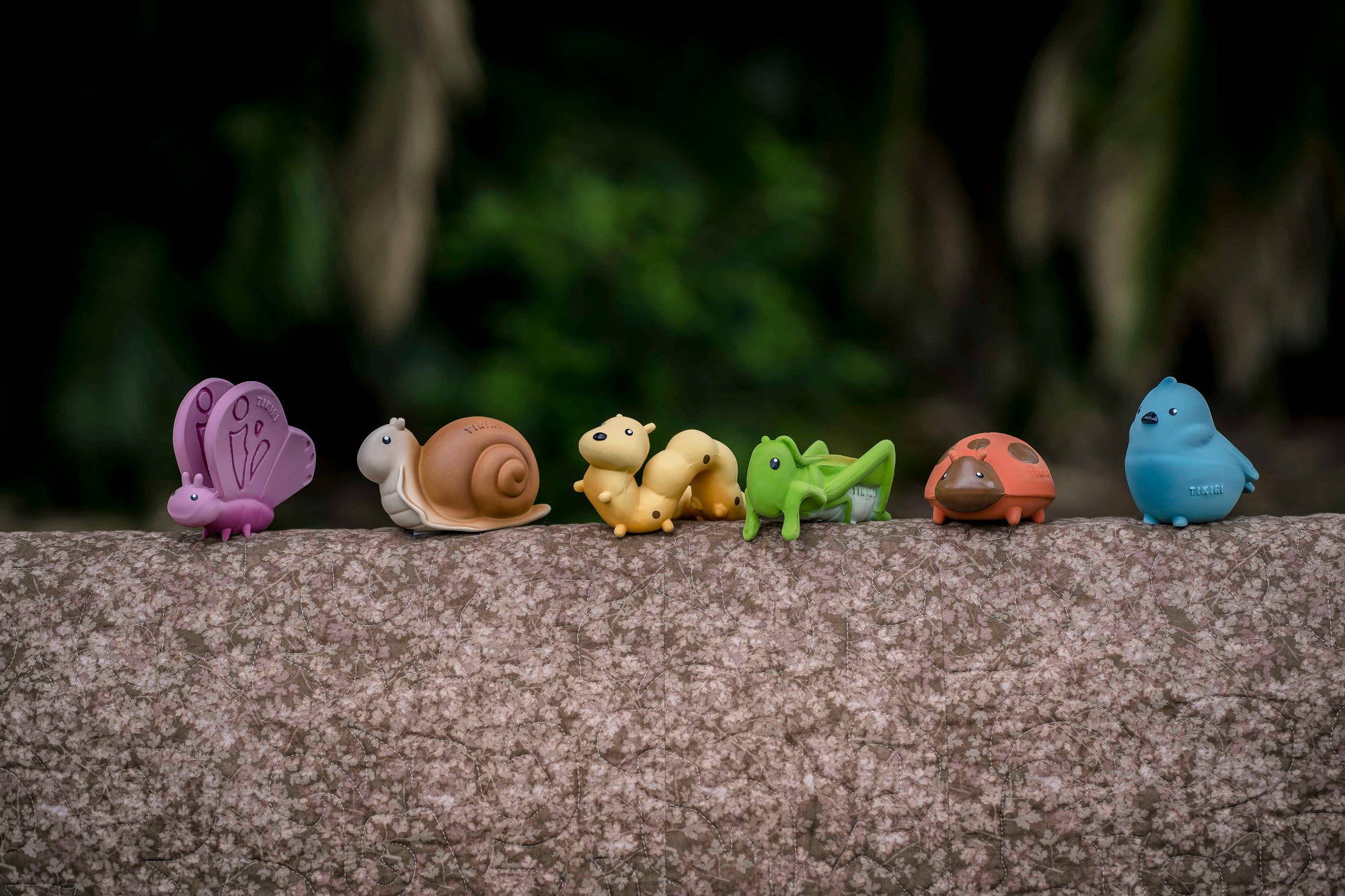 Grasshopper Natural Rubber Teether, Rattle &amp; Bath Toy