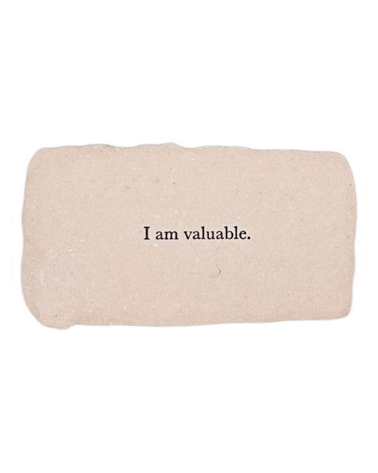 I am valuable affirmation card