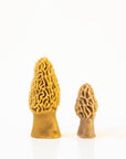 Beeswax Morel Mushroom Candle 2-pack: Taupe