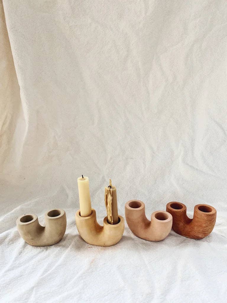 Rising Candle Holder: Terracotta