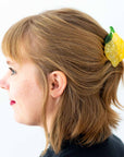 Midi Lemon Hair Claw Clip