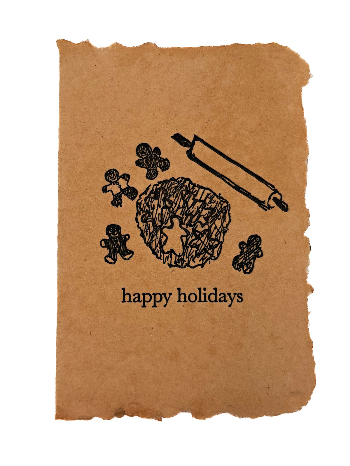 Happy Holidays greeting card with nativity scene and “happy holidays” text.